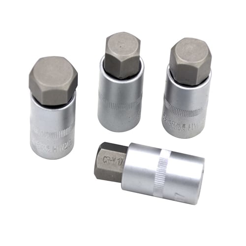 Plouluyt 12-Piece 1/2-Inch Drive Impact Hex Bit Socket Set, H5 H6 H7 H8 H10 H12 H14 H16 H17 H18 H19 H22, Hex Wrench Socket Set Hand