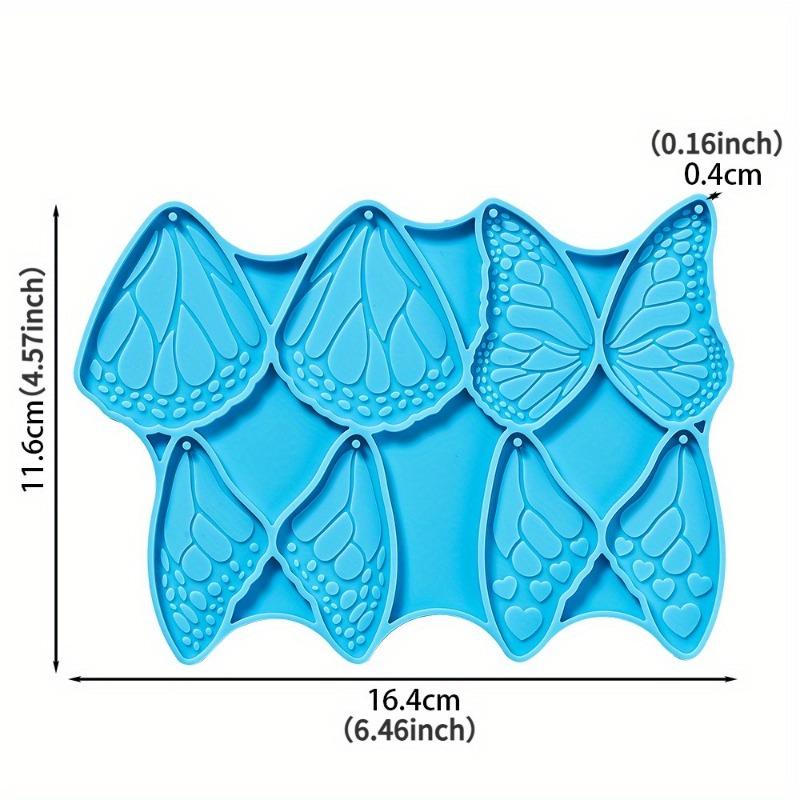 2pcs Angel Wing Butterfly Decor Earring Silicone Mold for DIY Epoxy Resin Craft Backpacks Pendant Ornament Jewelry Making Tool