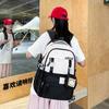 Summer new Korean version ins college style contrasting color schoolbag high value primary school students grades 3-6 multi-compartment backpack
