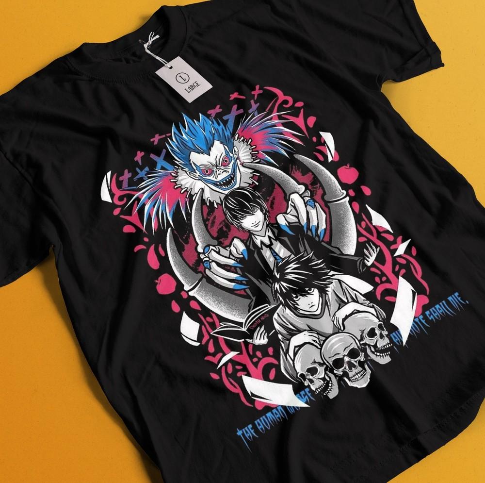 

Death Note Shirt Ryuk L Kira T-Shirt Misa Tshirt Rem Tee Anime Horror Near Naomi L