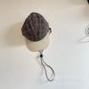Niche Handsome Korean Trendy Hat Contrasting Color Plaid Flat Edge Cap Children'S Parent-Child Adult Hat