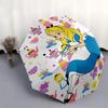 Disney Alice, Wonderland Automatic Open/Close Umbrella - Cute Umbrella with Cute Design, Portable 3-Fold Compact Umbrella for Men & Women, V
