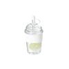Straw Cup Large Capacity Fashion Boba Milk Tea Jelly Cup with Straw Ins Style Heat Resistant Portable Plastic Drinking Mug