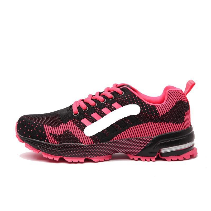 Autumn breathable sports large size couple running shoes lightweight flying line casual shoes