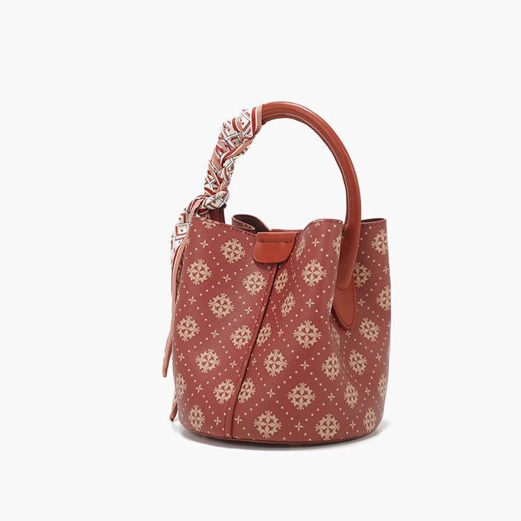 

Сумка-ведро для женщин, Принтованная ручная сумка для матери и дочери, Красная сумка для невесты, Повседневная сумка кроссбоди для женщин красный