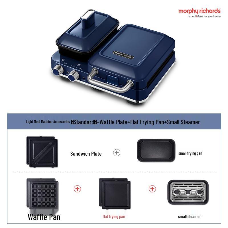 Morphy Richards MR9086 Multifunctional Breakfast & Sandwich Maker with Waffle Feature.