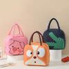 Cartoon Animals Pattern Thermal Lunch Bags Waterproof Lunch Box Handbag Tote Lunchbox Bag  Children
