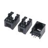 10Pcs Rj11 Telephone Socket Curved Pin 95001 4P4C 6P6C 6P4C Female Jack Pcb Connector Telephone Socket