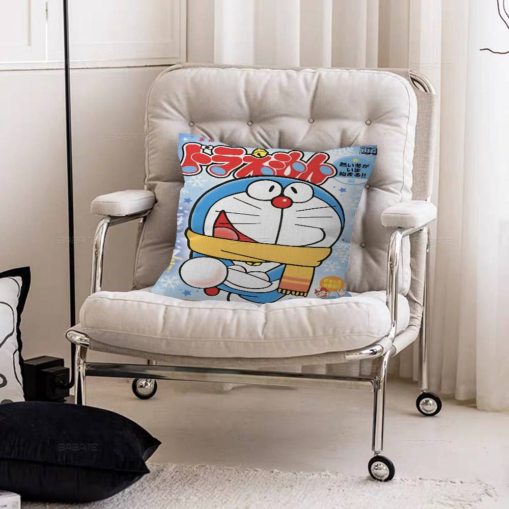 D-Doraemon Pillow Cover for Bedroom Room and Living Room Sofa Decorative Cushion Cover
