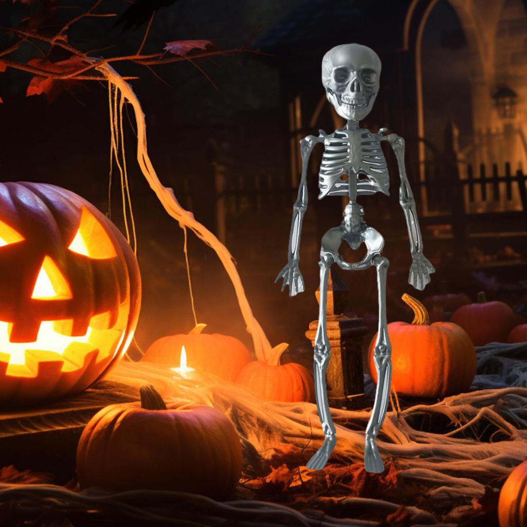 Halloween Skeleton Decoration Full Body Movable Joints Skeletons Model for Spooky Scene