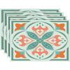 Vintage Pattern Placemats Colorful Western Style Dining Table Decor Pads Christmas Kitchen Table Non Slip Mat Decoration