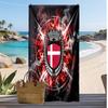 Denmark Football Print Beach Towel Quick Dry Super Absorbent Soft Bath Towel for Swimming Beach Travel Fan Souvenir Gift