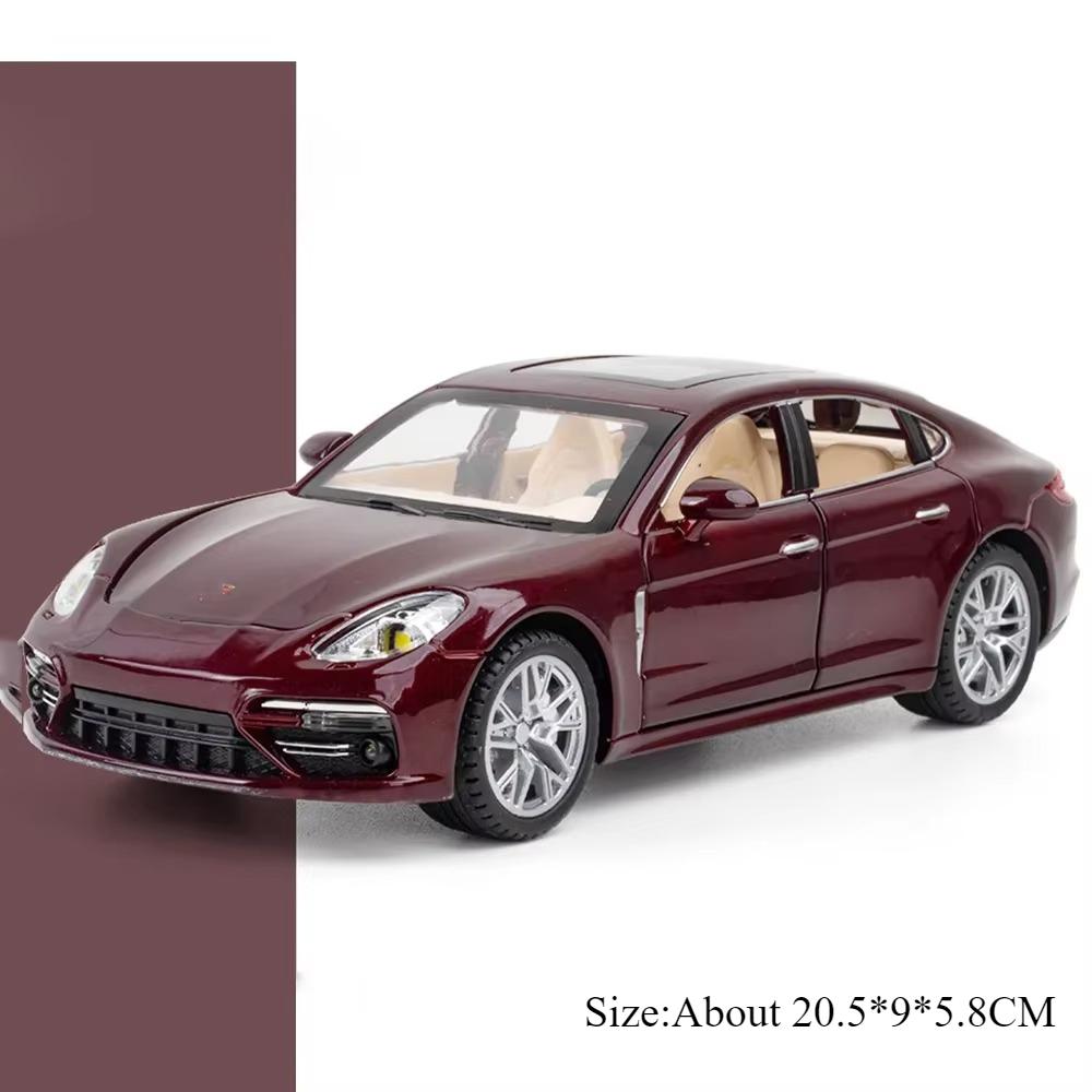 1:24 Alloy Panamera Cayenne S Diecast Miniature Models Toys Car Ornament Sound Light Pull Back Vehices Fashion Decorations Gifts
