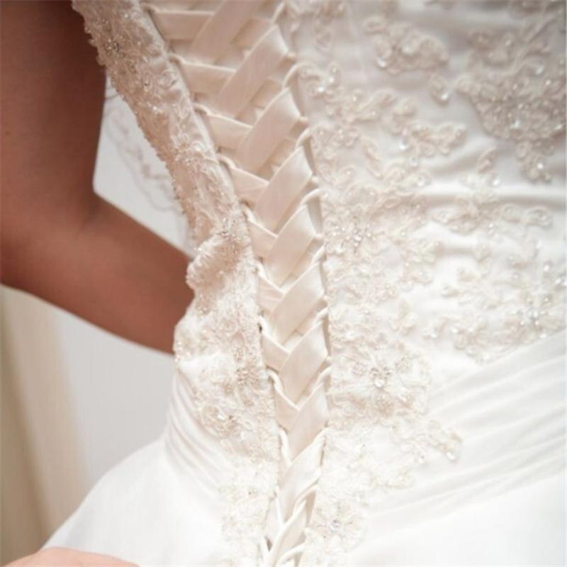 Eleganckie sznurowanie satynową wstążką do sukni ślubnej 110 cali długie zestawy sznurowania gorsetowego wstążka do sukni wymiana zamka błyskawicznego