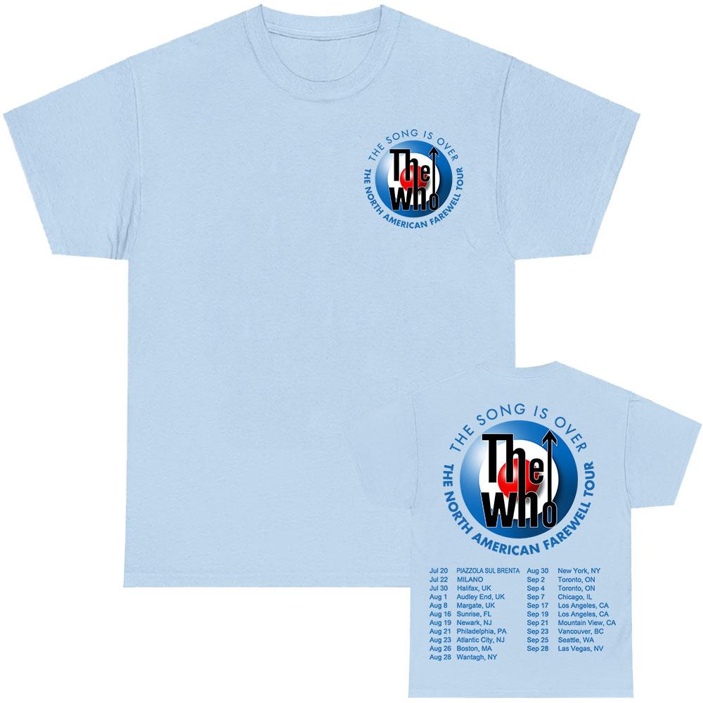 

The Who The Song Is Over Tour 2025 T-shirt Rock Band Graphic Unisex Streetwear Cotton Men Women T Shirt Print Clothing Tee XXL