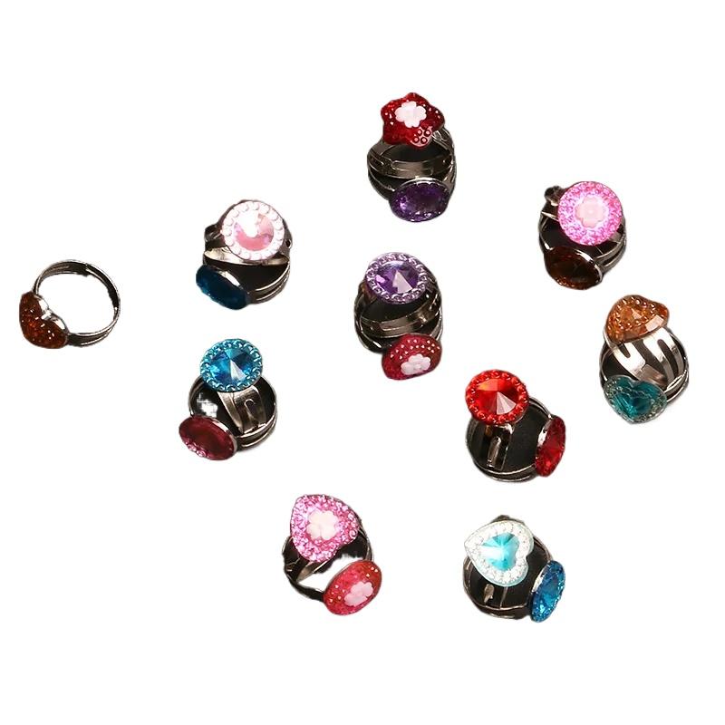 10Pcs Adjustable Jewelry Toy Gift Rings Sweet Costume Dress Up Kids