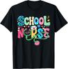 School Nurse Colorful Costume Back To School Nursing Job T-Shirt