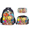 Conjunto de Lancheira Escolar Anti-Óleo e Estojo com Design Vibrante de Gumball