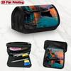 1pc a Double-Layer Pencil Case Featuring a Sunset Beach Design, with a Large Capacity And Zipper Closure, Perfect for School, Work, And Travel. It Mak
