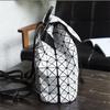 Premium Quality Geometric Lattice Sequins Backpack Large Fashionable Schoolbag
