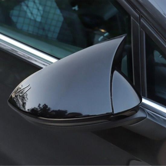 For VW Golf 8 MK8 8R R-line GTI W/ Lane Assist Mirror Cover Caps 2020~2023 Black