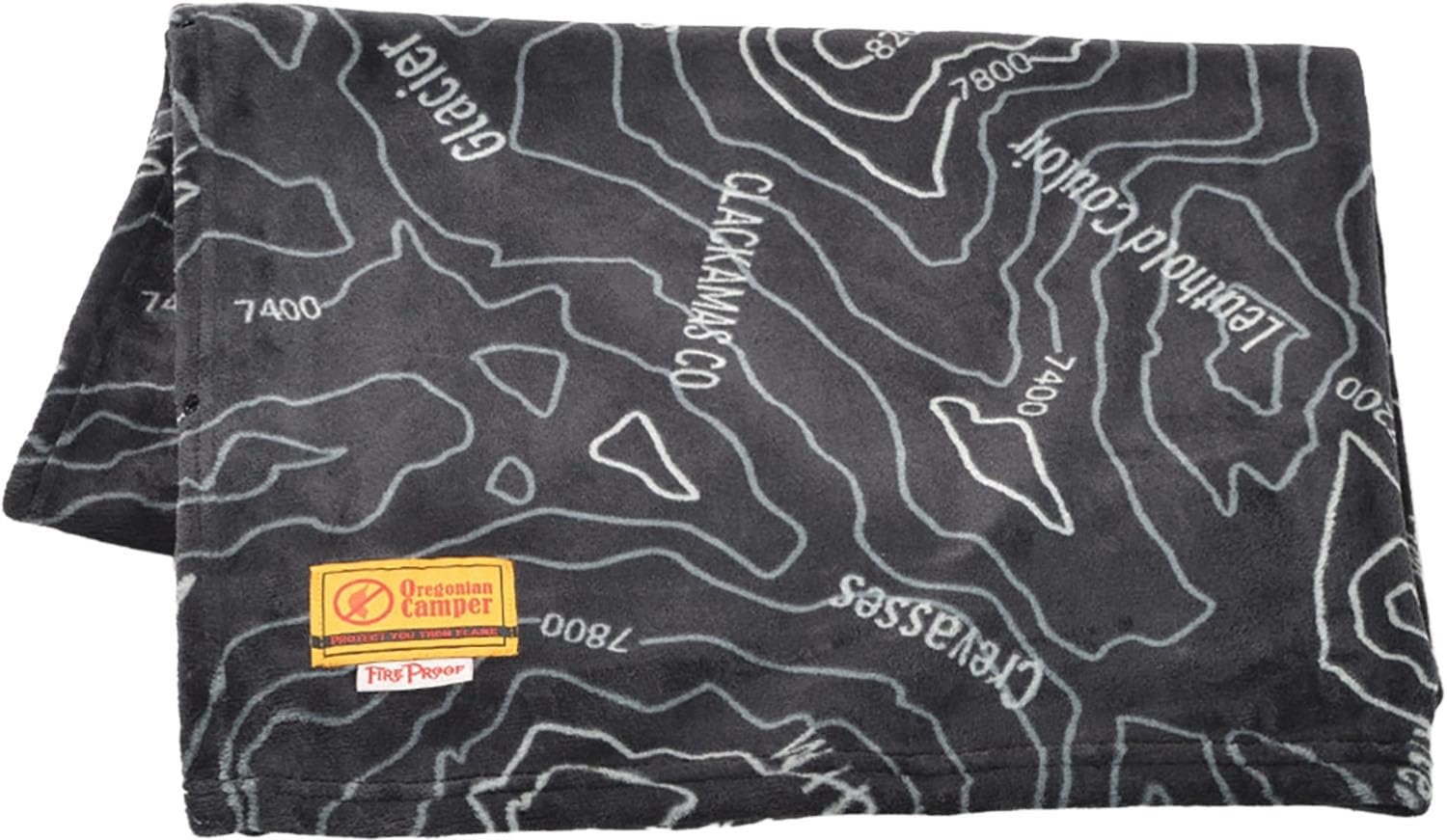 

Oregonian Camper Outdoor Fireproof Topo OCFP512TB Blanket, Large, Black,