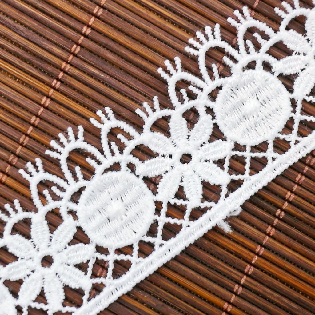 Milk Silk Water-Soluble Embroidery Lace Waves, Clothing Accessories Decorative Skirt Cuffs