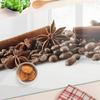 Durable and Stylish Glass Board with Coffee Bean and Cinnamon Pattern 80x52 Cm