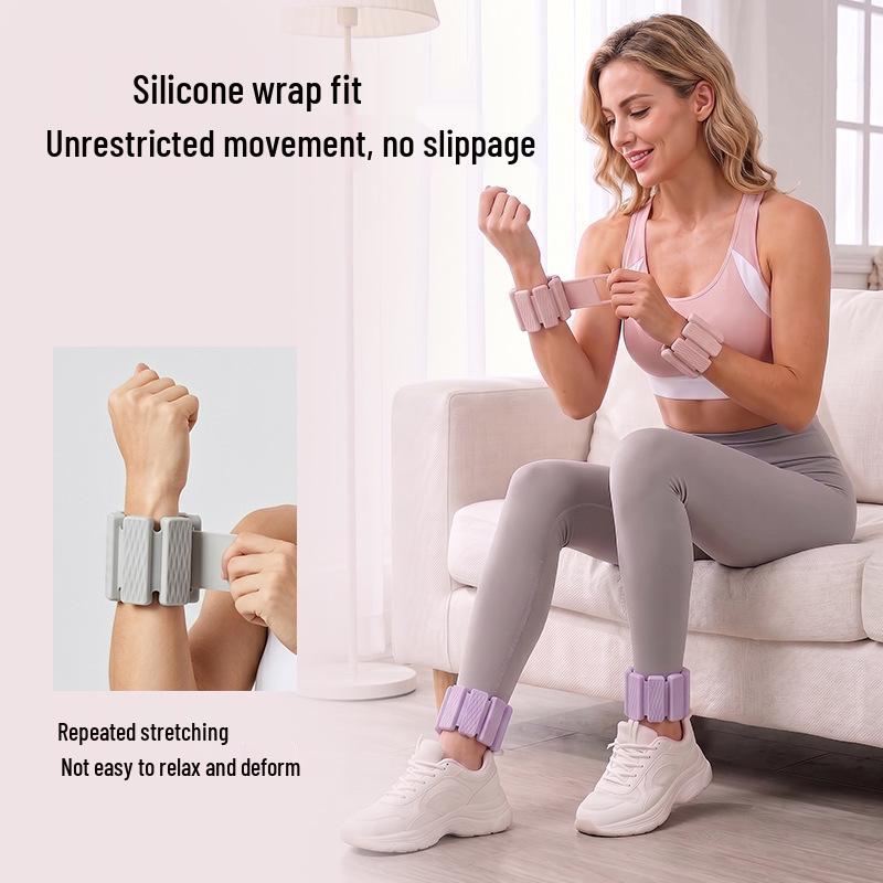 Silikon Hantel Handgelenk- & Knöchel-Gewichtsbänder - Abnehmbares Unisex Fitnessgerät zum Fettverbrennen.