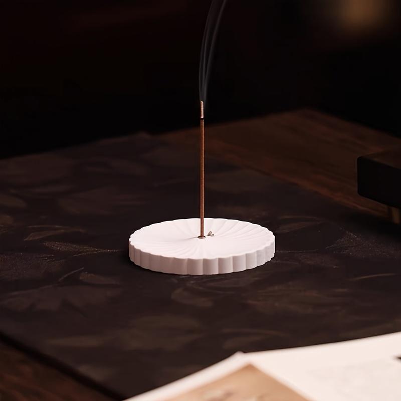 Creative Incense Stick Holder, Petal Plaster Incense Holder Ornament,Zen Sandalwood Incense Holder, Household Incense Stick Base
