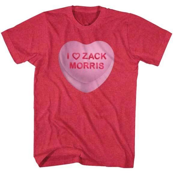 Saved By The Bell TV Show I Heart Zack Morris Men s T Shirt M