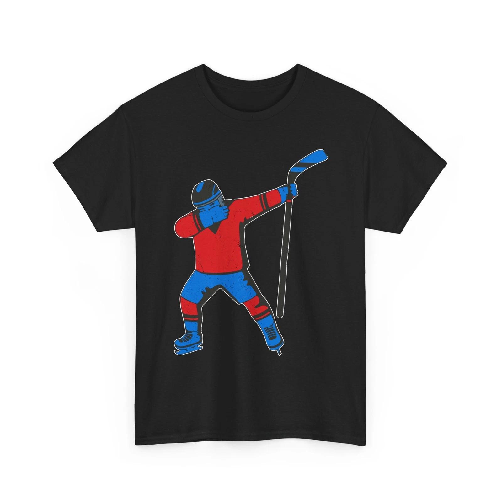 Dabbing Hockey Player T shirt, Ice Hockey Winter Sports Lovers Funny Shirt XL