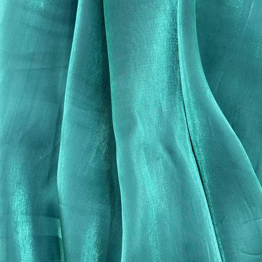 Bright Glitter Satin Organza Fabric - Encrypted Polyester for Silky Dress and Hanfu