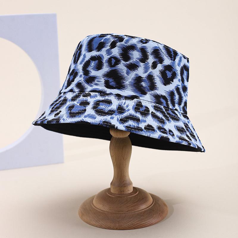 Popular printed leopard print bucket hat new fashionable versatile men's and women's outdoor sunshade basin hat spot batch