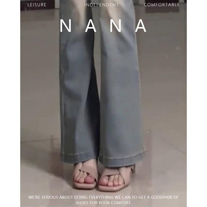 French Evening Breeze with Muller Cool Slippers for Women's Summer Wear 2025 New Square Head Open-toed High-heeled Slippers for Women