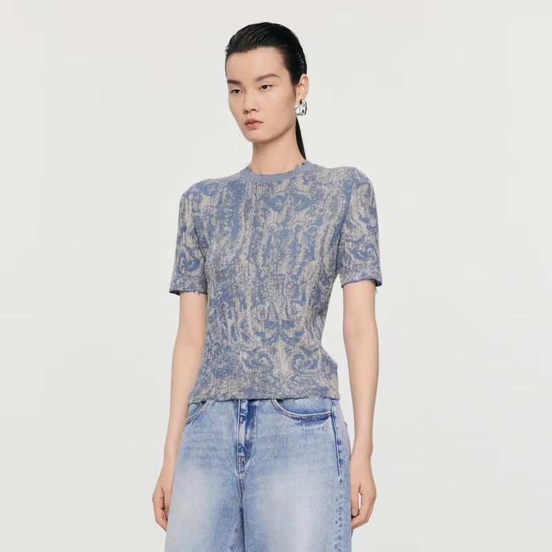 JNBY 24SS Round Neck Short Sleeve Knit Sweater