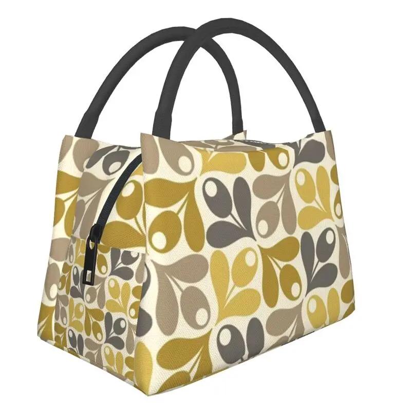 Orla Kiely Cat Insulated Lunch Tote Bag for Women Scandinavian Portable Cooler Thermal Food Lunch Box Office