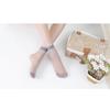 1 Pair Of Women Sheer  Socks Crystal Silky Socks Ultra-thin Anti-hook Silk Ankle High Soft Socks