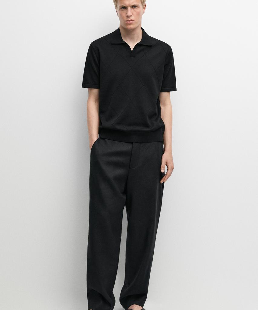 Masimodutti 100% Cotton Short Sleeve Polo Shirt