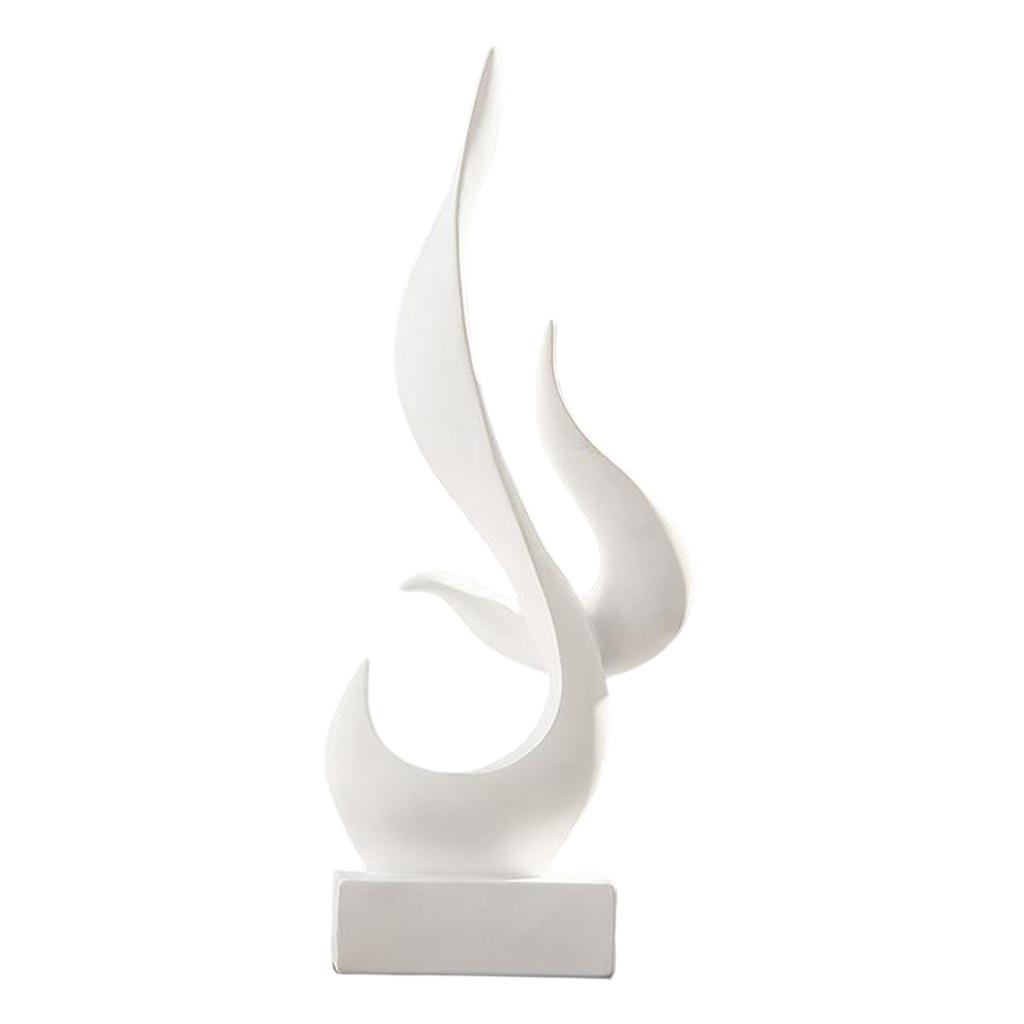 Modern Abstract Statues Sculpture Living Room Flame Shape Figurines Desk Decorations, Bookshelf