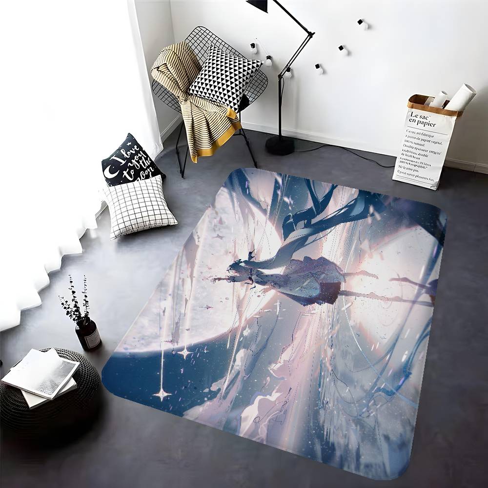 Musik H-Hatsune M-Miku Fußmatte Rutschfest Waschraummatte Waschraumdeko Balkon Kind Wohnzimmer Haushaltsteppiche