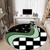 1pc Galaxy Waves Office Round Area Rug,  Mat Suitable For Office, Under Office Chairs Bedroom Living Room Home Decor, Room Deco