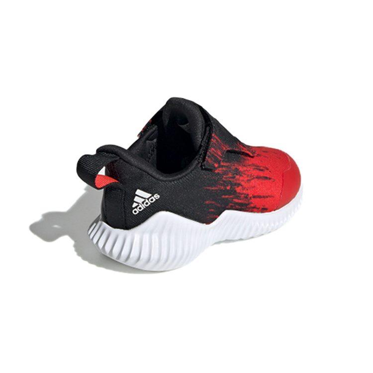 adidas Fortarun Abrasion Resistant Low Top Toddler Shoes Black Red Infant And Toddler EG0004