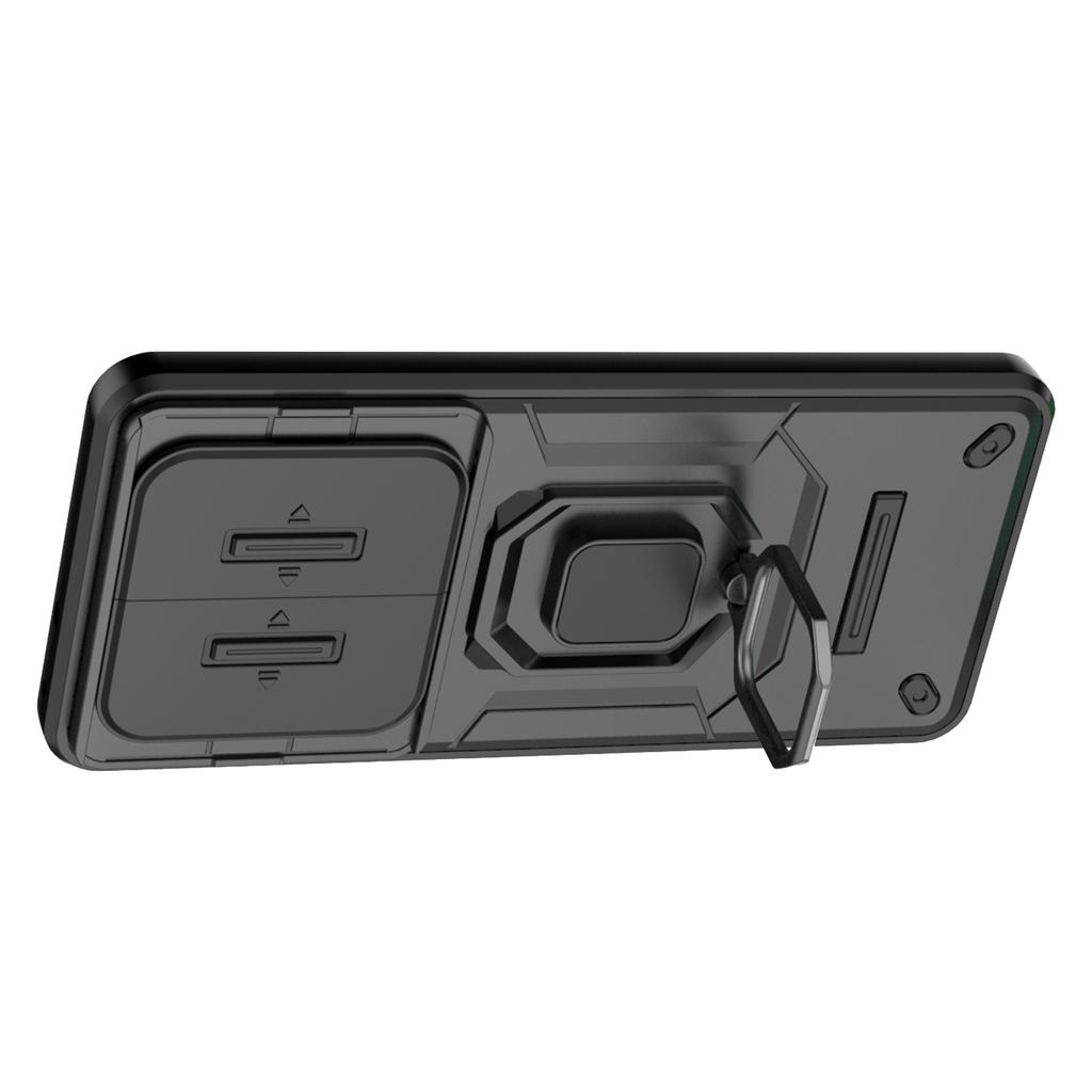 For Realme 12 5G Case PC+TPU Impact-Resistant Phone Cover with Slide Lens Protection