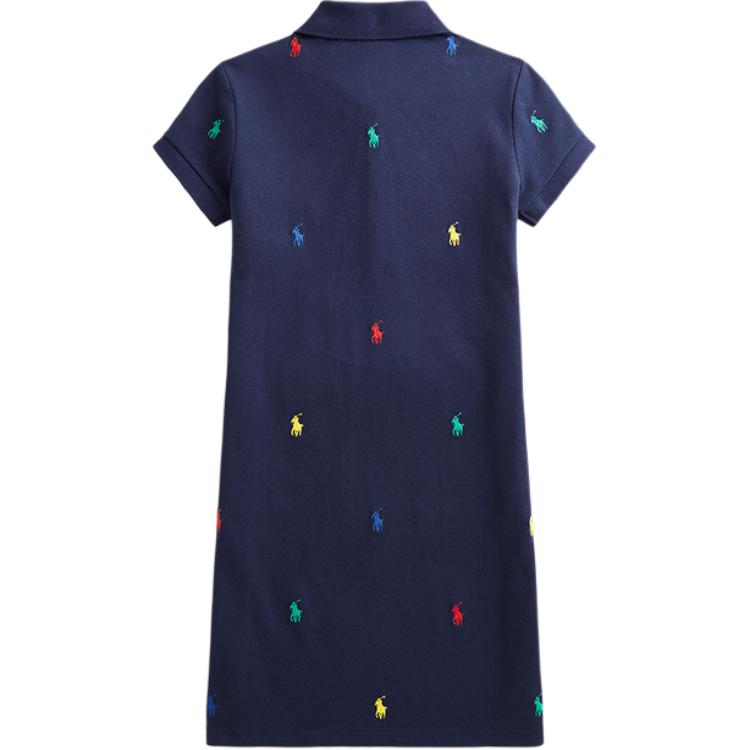 Polo Ralph Lauren Polo Pony Logo Stretch Mesh Short Sleeve Dress Kids dresses 313846211-001