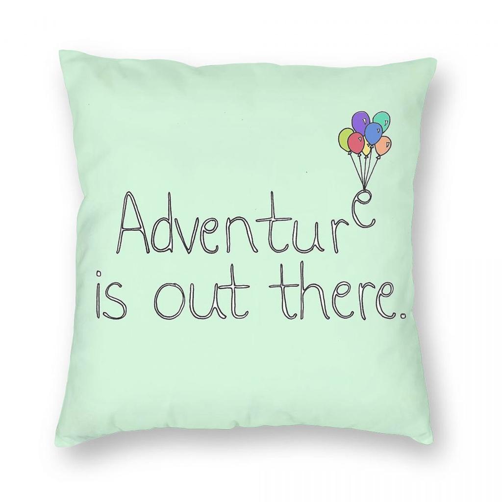 Adventure Is Out There Square Pillowcase Polyester Linen Velvet Printed Zip Decorative Sofa Seater Cushion Cover