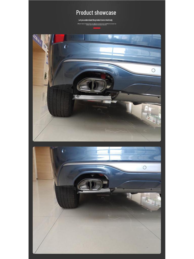 Ford Escape Silver Stainless Steel Quad-Outlet Exhaust Cover