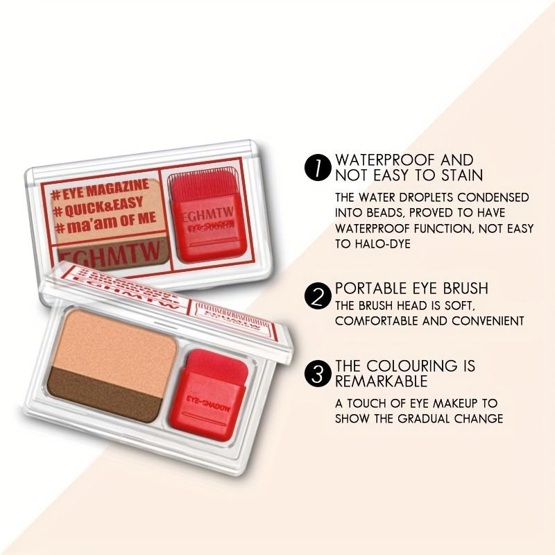 Quick Eyeshadow Color Mixing Disc Brush Easy To Apply Glitter Earth Brown Color Golden Brown Eyeshadow Palette