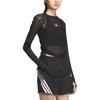 adidas Story Mesh Sports Casual Slim Fit Round Neck Long Sleeve T-Shirt Women Tops KB7607