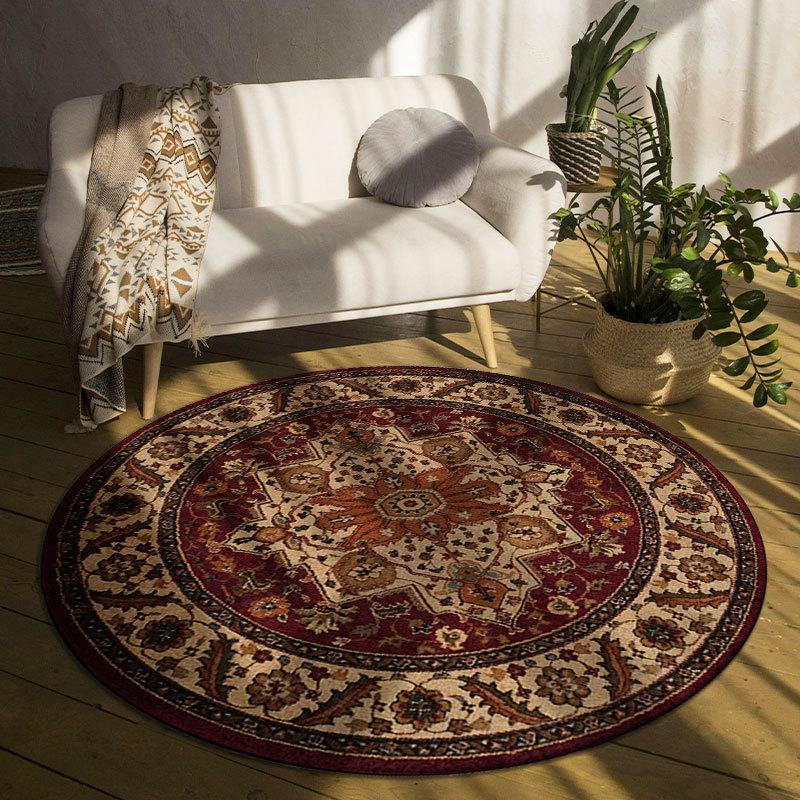 Moroccan luxury Round Carpet Living Room Decoration Large Area Rugs for Bedroom Home Rocking Chair Floor Mat Washable Nordic Rug